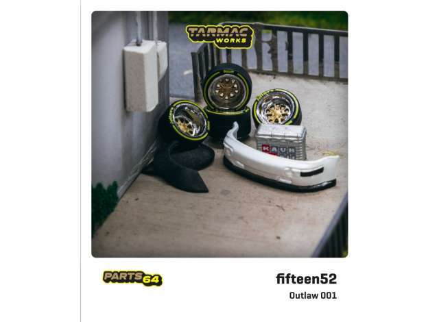PRE-ORD3R Tarmac Modeliukas Fifteen52 Outlaw 001 Designed for RWB Models, chrome/gold