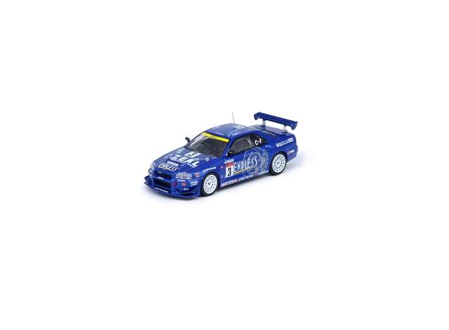 PRE-ORD3R Inno64 Modeliukas 1/64 Nissan Skyline GT-R (R34) #3 *Endless Advan* Super Taikyu Series 2002 Winner, blue