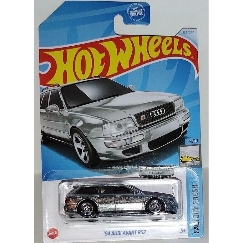 Hot Wheels Mainline Modeliukas Audi RS2 Silver Raw Zamac (kortelė 9/10)