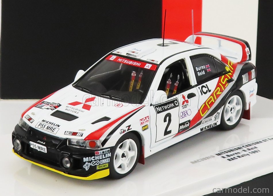 PRE-ORD3R IXO Models Modeliukas 1/43 1997 Mitsubishi Carisma GT Evo IV #2 Rally WM RAC Rally 25th Anniversa...