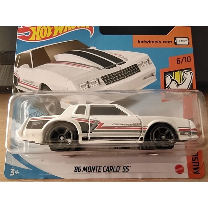 Hot Wheels Mainline Modeliukas 86 Monte Carlo SS white (yra Sandėlyje)