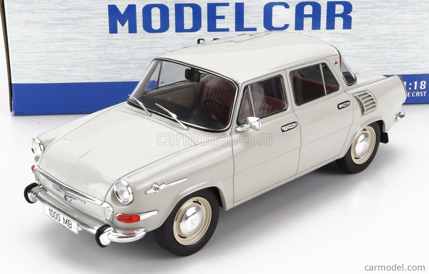 PRE-ORD3R MCG Modeliukas 1/18 Skoda 1000 MB, light grey