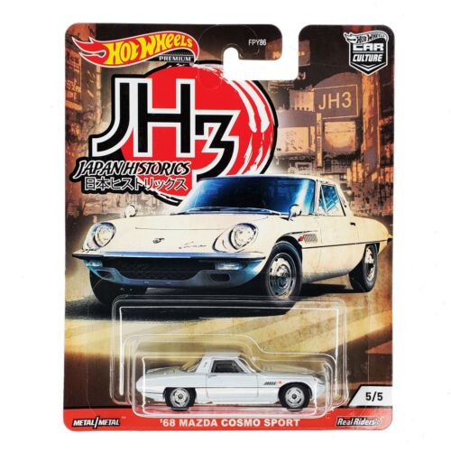 Hot Wheels Premium Modeliukas 1968 Mazda Cosmo Sport *Japan Historics #3*, white (yra Sandėlyje)