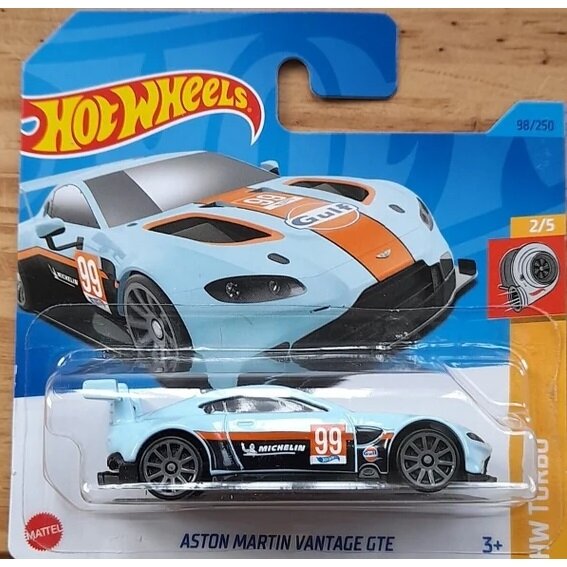 Hot Wheels Mainline Modeliukas Aston Martin Vantage GTE Gulf blue (yra Sandėlyje)