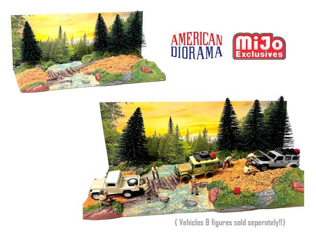 PRE-ORD3R American Diorama Priedų rinkinys Overland Off Road Diorama (Car Not Included !!)