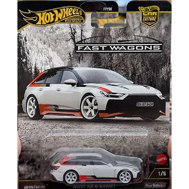 PRE-ORDER Hot Wheels Premium Fast Wagons Modeliukas Audi RS 6 Avant White