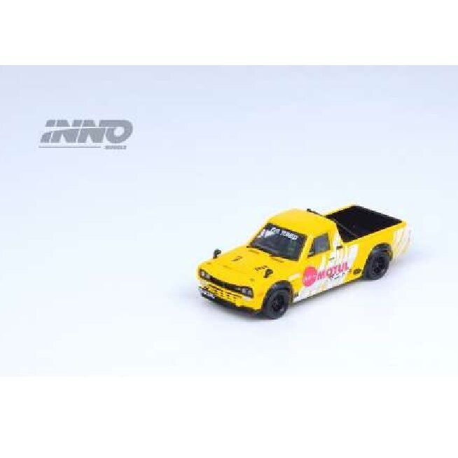 PRE-ORDER Inno64 Modeliukas Nissan Hakotora Pick Up Truck *MOTUL* Livery, yellow