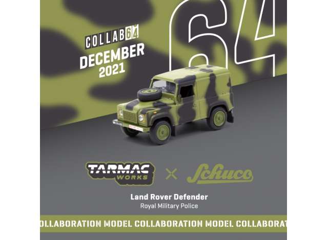 Tarmac Works Modeliukas Land Rover Defender Royal Military Police, camouflage
