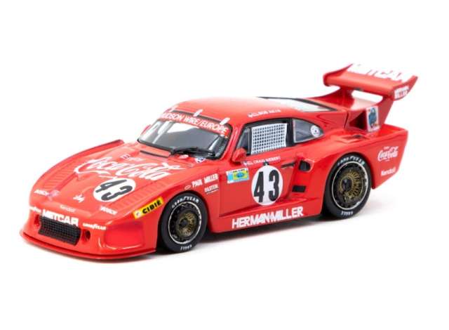 PRE-ORD3R Tarmac Modeliukas 1/64 1981 Porsche 935 K3 #43 Bob Akin/Paul Miller/Craig Siebert 24h of Le Mans, red