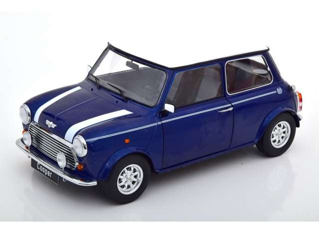 KK Scale Modeliukas 1/12 Mini Cooper, blue/white