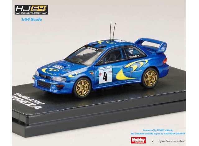 Hobby Japan Modeliukas 1997 Subaru Impreza WRC #4 Tour de Corse, blue/yellow