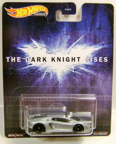 Hot Wheels Premium Modeliukas Lamborghini Aventador Coupe *the Dark Night Rises*, grey