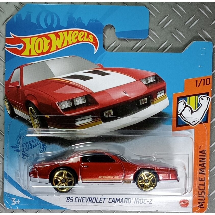 Hot Wheels Mainline Modeliukas 85 Chevrolet Camaro Iroc-z Red (yra Sandėlyje)