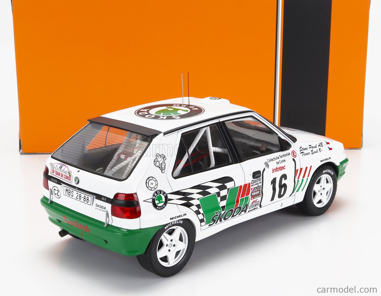 PRE-ORD3R IXO Models Modeliukas 1/18 1995 Skoda Felicia Kit Car #16 Rallye Tour de Corse E.Triner/P.Stanc, ...