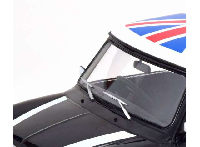PRE-ORD3R KK Scale Modeliukas 1/12 Mini Cooper with Union Jack, black/white