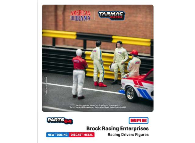 PRE-ORD3R Tarmac Modeliukas 1/64 Race Drivers Brock Racing Enterprises *Figures*,