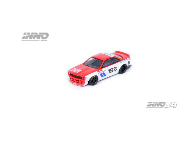 PRE-ORD3R Inno64 Modeliukas Nissan Silvia S14 #158 Rocket Bunny Boss *BWS Hyoukoya*, red/white