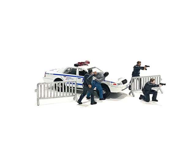 PRE-ORD3R American Diorama Figūrėlės Police Line Mijo Figure set, various (Car Not Included !!)