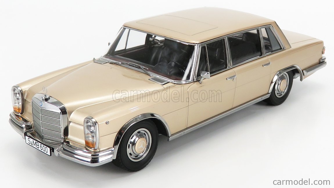 PRE-ORD3R KK Scale Modeliukas 1963 Mercedes Benz 600 SWB W100, light gold/chrome