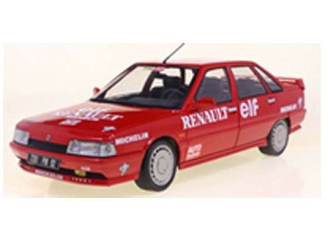 PRE-ORD3R Solido Modeliukas 1/18 1988 Renault 21 Mk.1 Turbo Record de Vitesse sur Glace, red/white