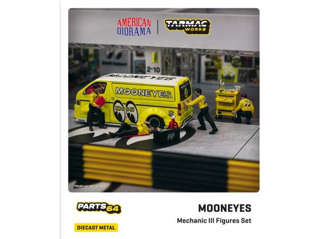 PRE-ORDER Tarmac Modeliukas 1/64 Mechanic III Set Mooneyes *Figures*,