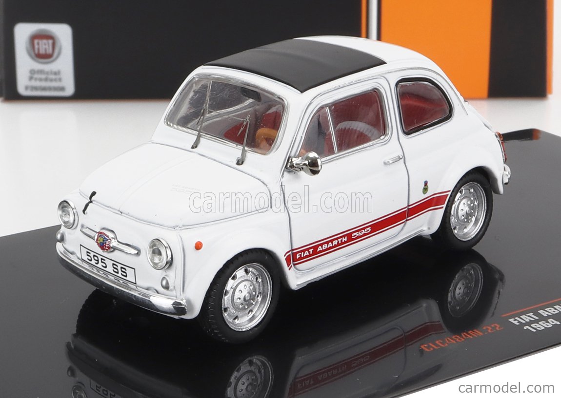 PRE-ORD3R IXO Models Modeliukas 1/43 1957 Fiat Abarth 595 SS, white