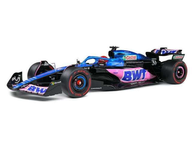 PRE-ORD3R Solido Modeliukas 1/18 2023 Alpine A523 F1 #31 E.Ocon Monaco GP, blue/pink