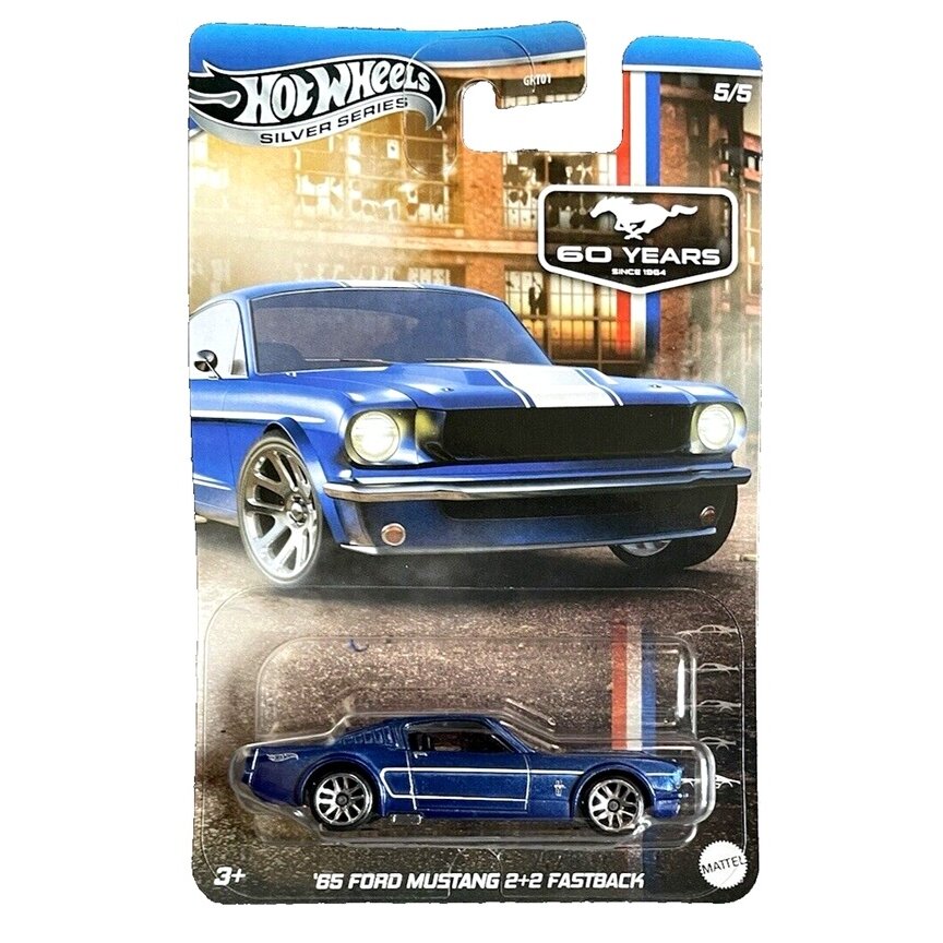 PRE-ORDER Hot Wheels Mainline Ford Mustang Celebration Modeliukas 1965 Ford Mustang 2+2 Fastback 5/5 - Metal Base Chase