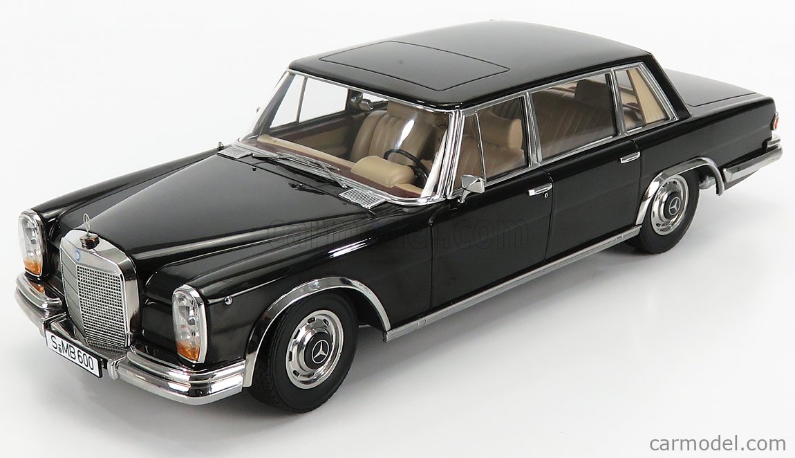 PRE-ORD3R KK Scale Modeliukas 1963 Mercedes Benz 600 SWB W100, black/chrome