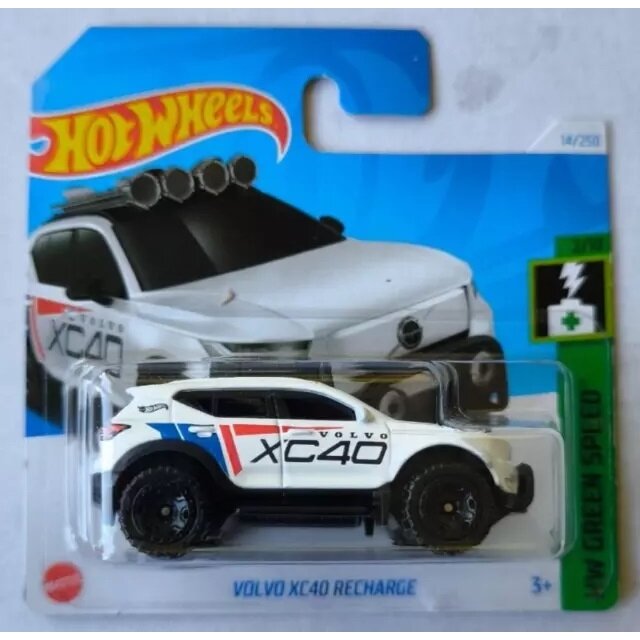 Hot Wheels Modeliukas Volvo XC40 Recharge white short card