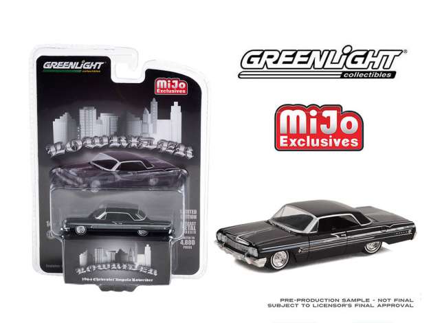 PRE-ORD3R GreenLight Modeliukas 1964 Chevrolet Impala Lowrider, black