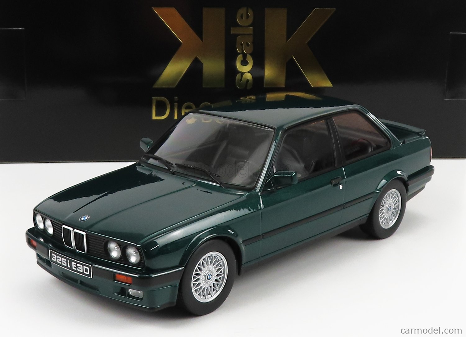 PRE-ORD3R KK Scale Modeliukas 1/18 1987 BMW 325i E30M-Package, dark green metallic