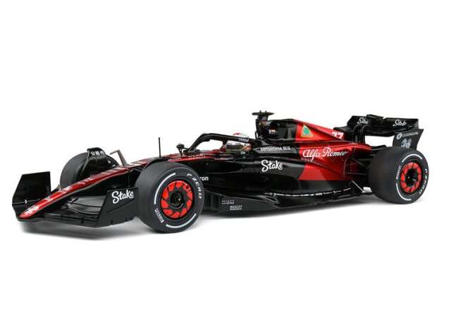 PRE-ORD3R Solido Modeliukas 1/18 2023 Alfa Romeo C43 F1 #77 V.Bottas Bahrein GP, red/black