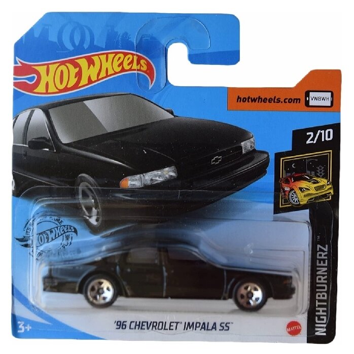 Hot Wheels Mainline Modeliukas 96 Chevrolet Impala SS Black (yra Sandėlyje)