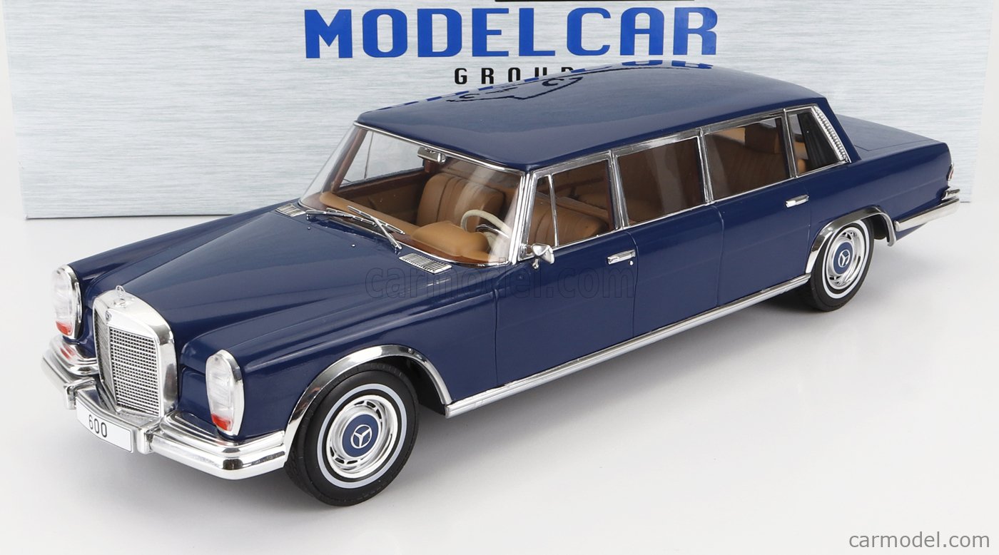 PRE-ORD3R MCG Modeliukas 1/18 1969 Mercedes Benz600 (W100), dark blue