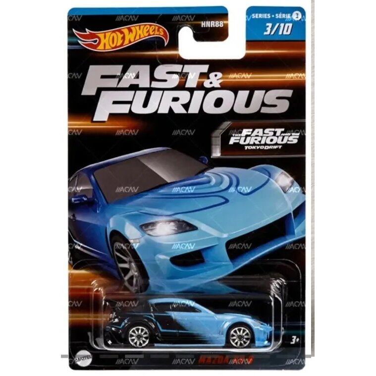 Hot Wheels Modeliukas Fast & Furious MAZDA RX-8 #3 SERIES 3 (yra Sandėlyje)