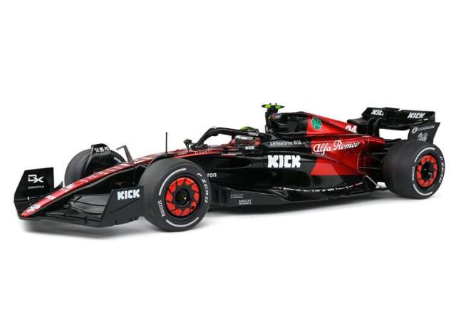 PRE-ORD3R Solido Modeliukas 1/18 2023 Alfa Romeo C43 F1 #24 Z. Guanyu Spanish GP, red/black