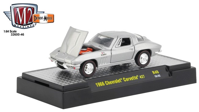 M2 Machines Modeliukas 1966 Chevrolet Corvette 427 (yra sandėlyje)