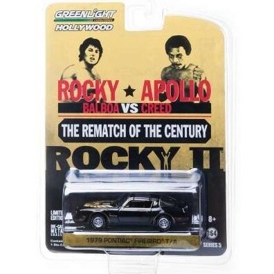 PRE-ORD3R Green Light Modeliukas 1979 Pontiac Firebird Trans Am from the movie Rocky II (1979), black/gold