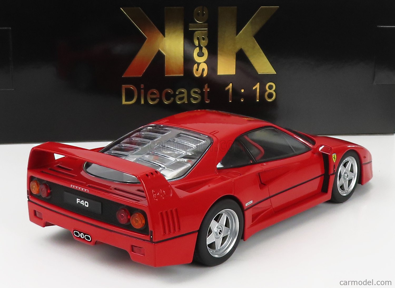 PRE-ORD3R KK Scale Modeliukas 1/18 1987 Ferrari F40 with Red Seats, red