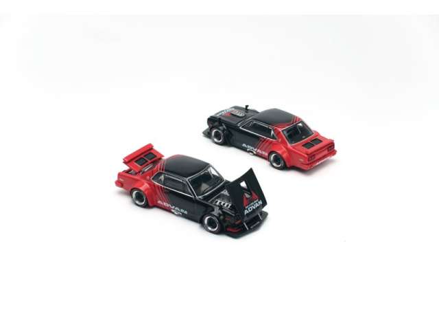 Pop Race Modeliukas 1/64 Nissan Skyline GT-R V8 Drift *Hakosuka* Advan, red/black (yra Sandėlyje)
