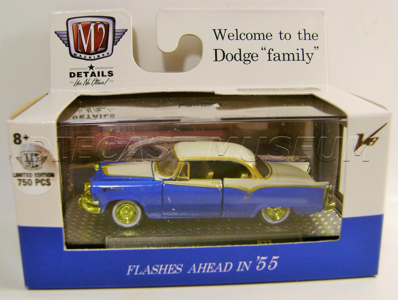 M2 Machines Modeliukas 1955 Dodge Royal Lancer CHASE (yra sandėlyje)