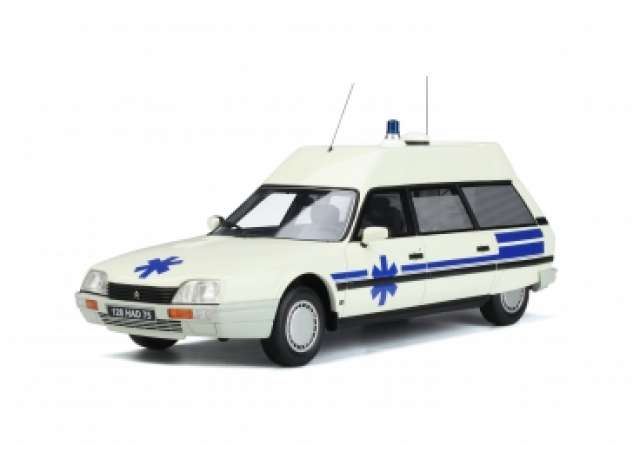 PRE-ORD3R OttO Miniatures Modeliukas 1/18 1987 Citroen CX Break Ambulance Qasar Heuliez *Resin series*, white