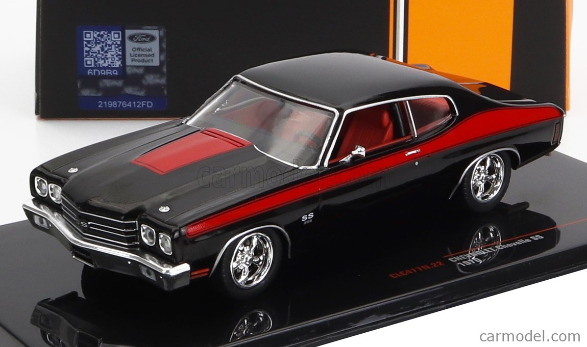 PRE-ORD3R IXO Models Modeliukas 1/43 1970 Chevrolet Chevelle SS, black
