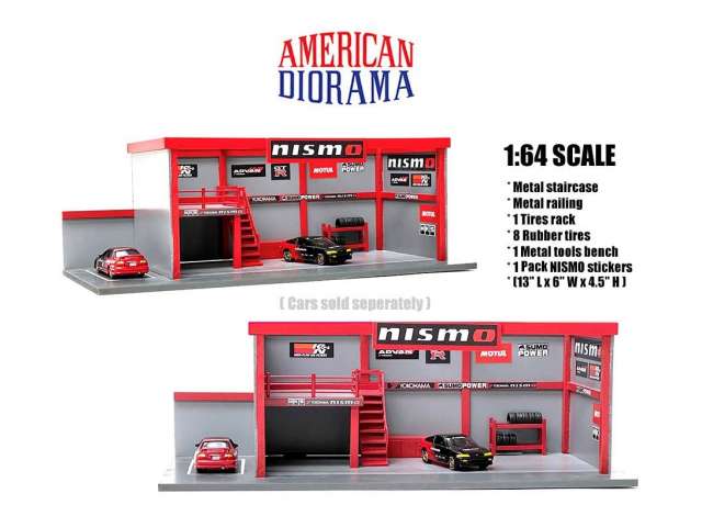 PRE-ORD3R American Diorama Priedų rinkinys Nismo Garage Diorama (Car Not Included !!)