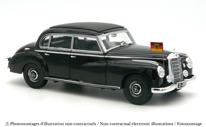 PRE-ORD3R Norev Modeliukas 1/18 1955 Mercedes Benz 300, konrad adenauer