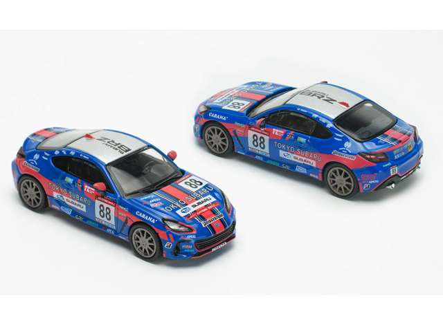 PRE-ORD3R Pop Race Modeliukas 1/64 Subaru BRZ Tokyo Subaru Racing #88, blue/red