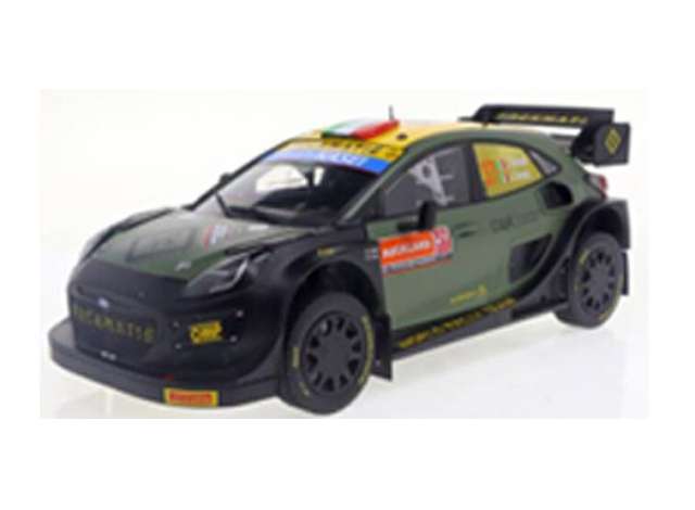 PRE-ORD3R Solido Modeliukas 1/18 2022 Ford Puma Rally 1 Rally New Zealand #7 Bertelli/Scattolin, green/yellow