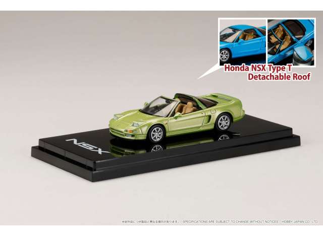 PRE-ORD3R Hobby Japan Modeliukas Honda NSX Type T with Detachable Roof, lime green metallic