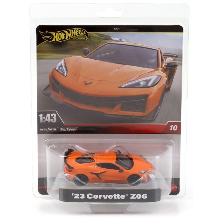Hot Wheels Premium Modeliukas 1/43 2023 Corvette Z06, orange (yra Sandėlyje)